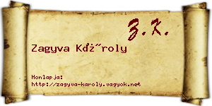 Zagyva Károly névjegykártya